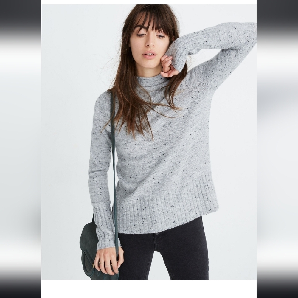 Madewell Ladies Donegal Inland Turtleneck Sweater. Size  L